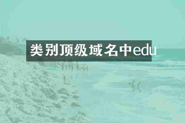 类别顶级域名中edu