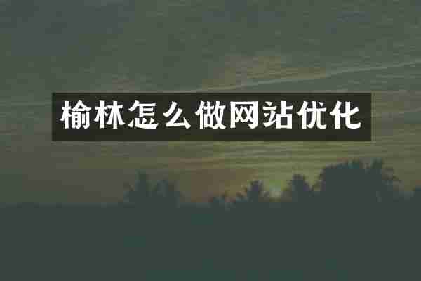 榆林怎么做网站优化