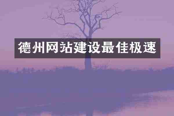 德州网站建设最佳极速
