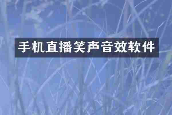 手机直播笑声音效软件
