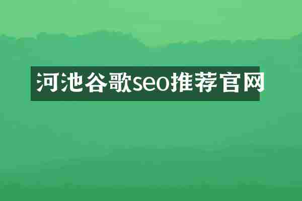河池谷歌seo推荐官网