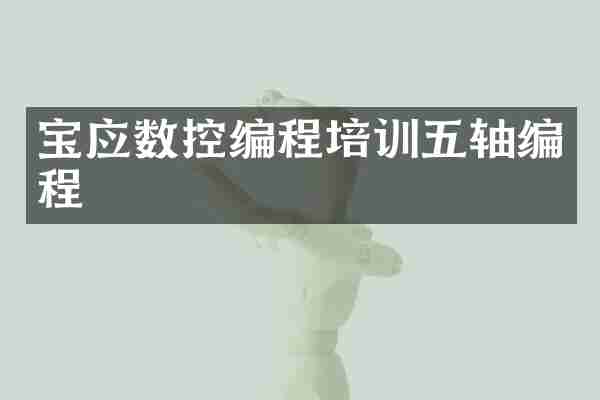 宝应数控编程培训五轴编程