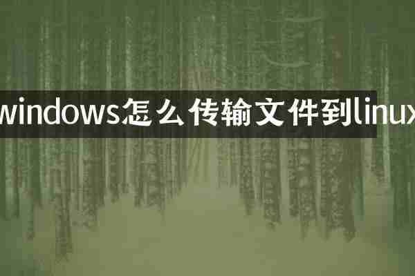 windows怎么传输文件到linux