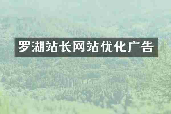 罗湖站长网站优化广告