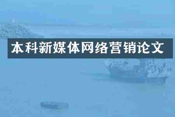 本科新媒体网络营销论文