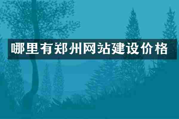哪里有郑州网站建设价格