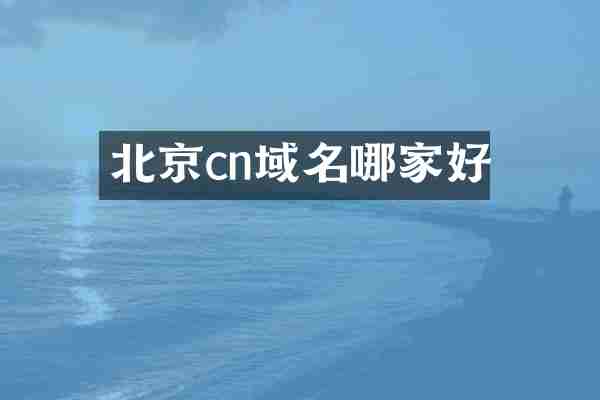 北京cn域名哪家好