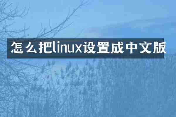 怎么把linux设置成中文版