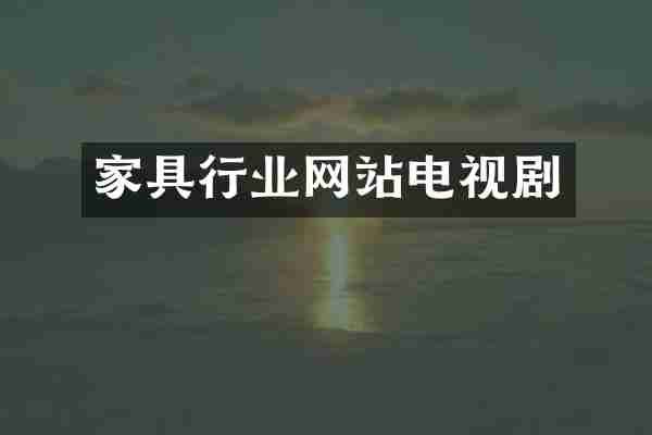 家具行业网站电视剧