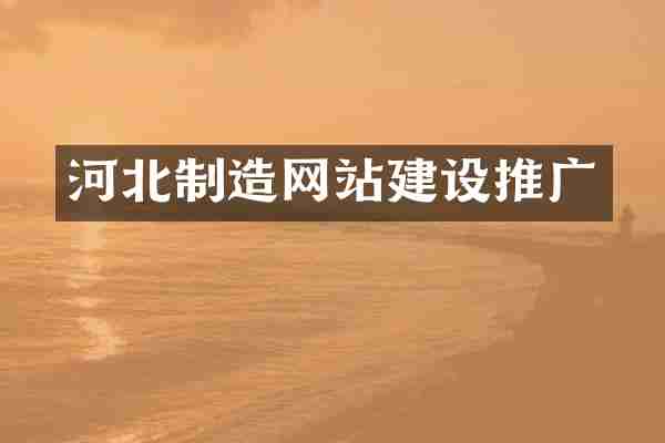 河北制造网站建设推广
