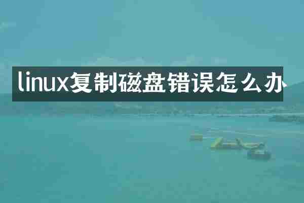 linux复制磁盘错误怎么办