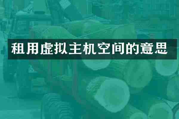 租用虚拟主机空间的意思