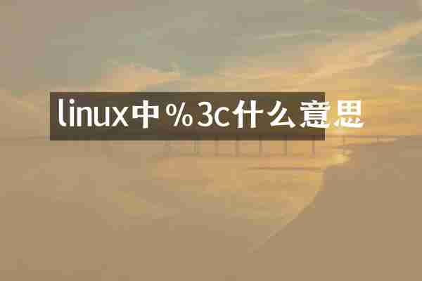 linux中%3c什么意思