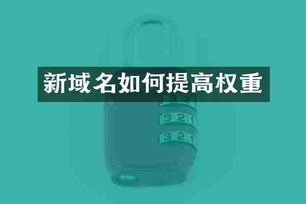 新域名如何提高权重