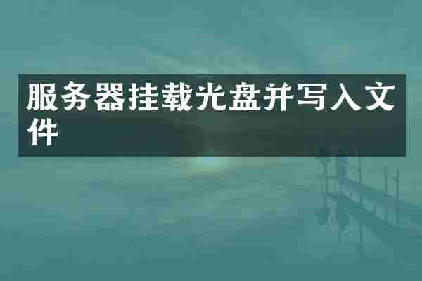 服务器挂载光盘并写入文件
