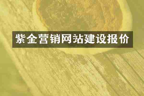 紫金营销网站建设报价