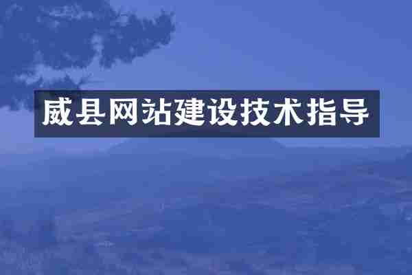 威县网站建设技术指导