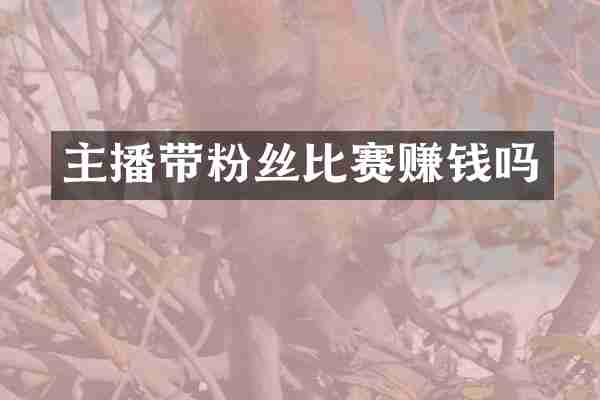 主播带粉丝比赛赚钱吗