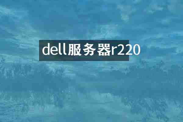 dell服务器r220
