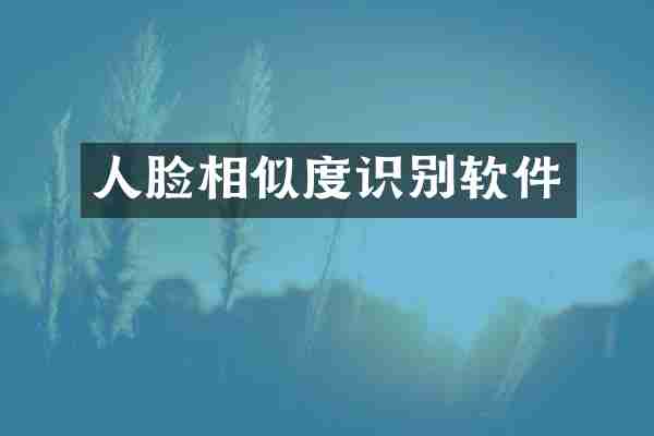 人脸相似度识别软件