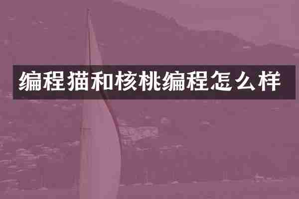 编程猫和核桃编程怎么样