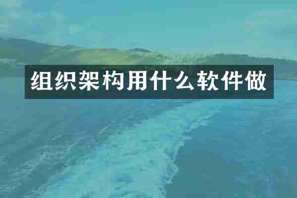 组织架构用什么软件做