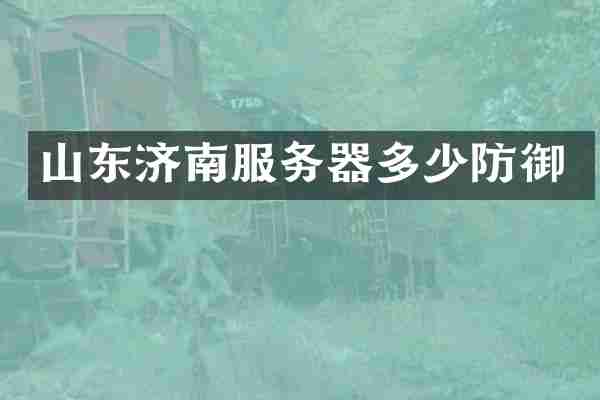 山东济南服务器多少防御