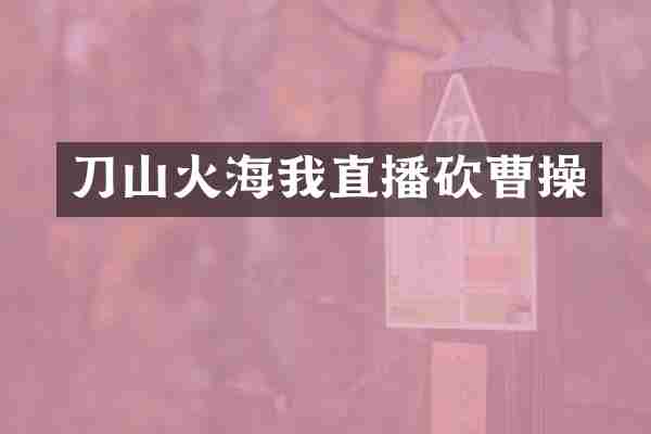 刀山火海我直播砍曹操
