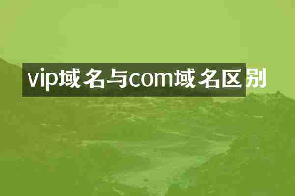 vip域名与com域名区别