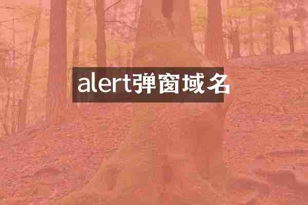 alert弹窗域名