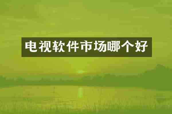 电视软件市场哪个好