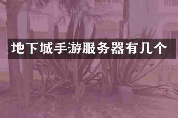 地下城手游服务器有几个