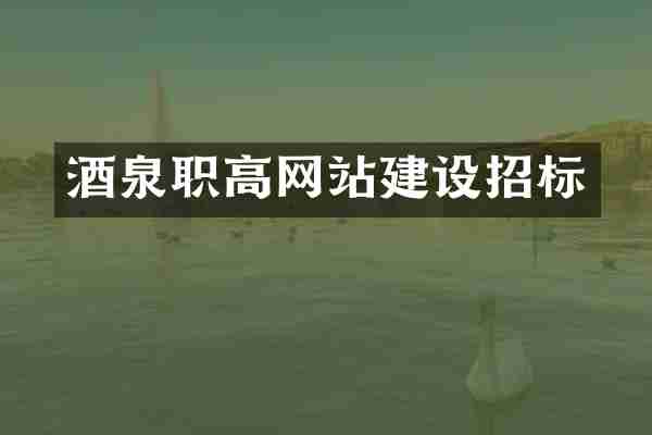 酒泉职高网站建设招标