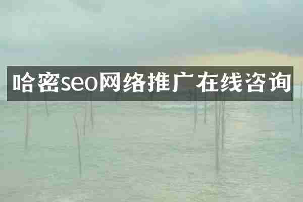 哈密seo网络推广在线咨询
