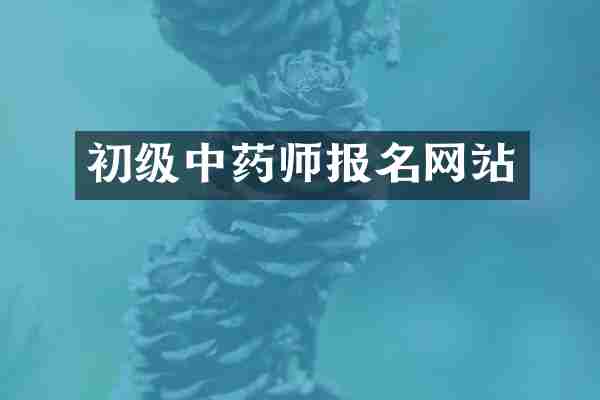 初级中药师报名网站