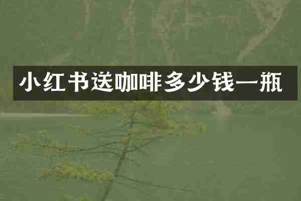 小红书送咖啡多少钱一瓶