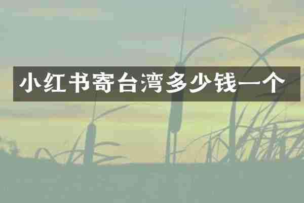 小红书寄台湾多少钱一个