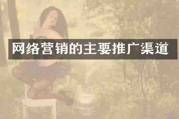 网络营销的主要推广渠道