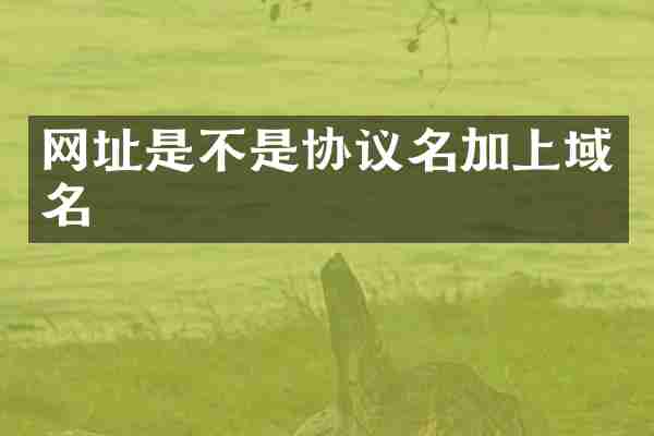 网址是不是协议名加上域名