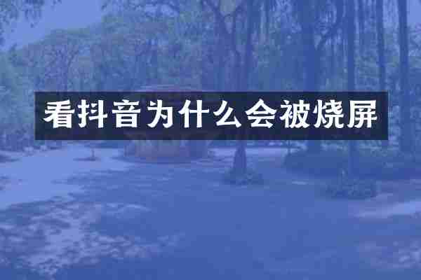 看抖音为什么会被烧屏