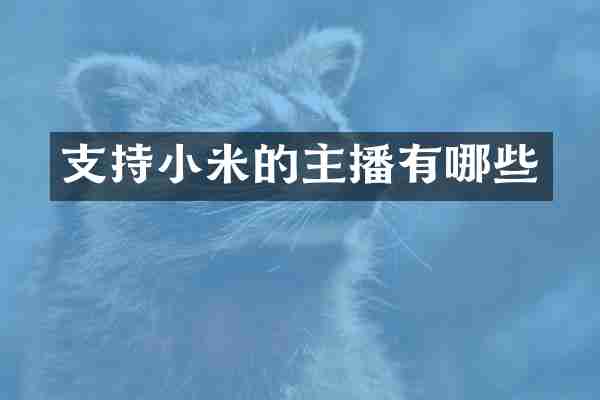支持小米的主播有哪些