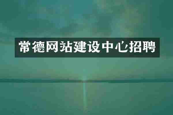 常德网站建设中心招聘