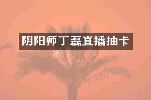 阴阳师丁磊直播抽卡