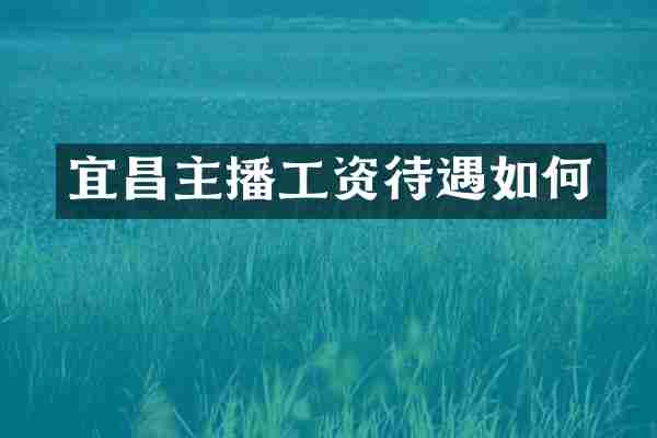 宜昌主播工资待遇如何