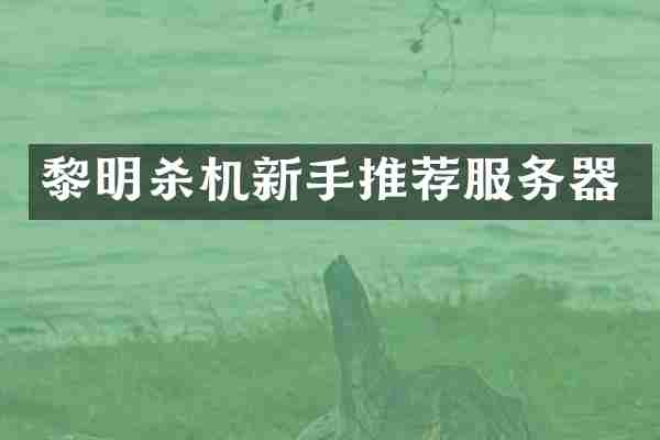 黎明杀机新手推荐服务器