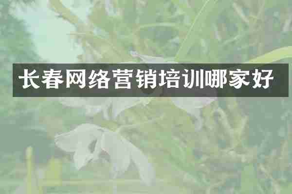 长春网络营销培训哪家好