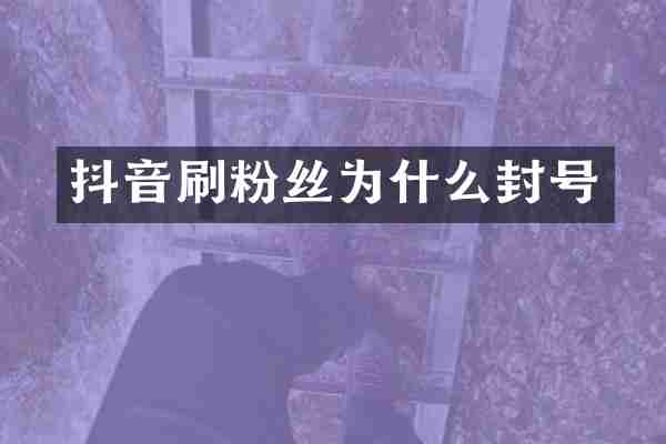 抖音刷粉丝为什么封号