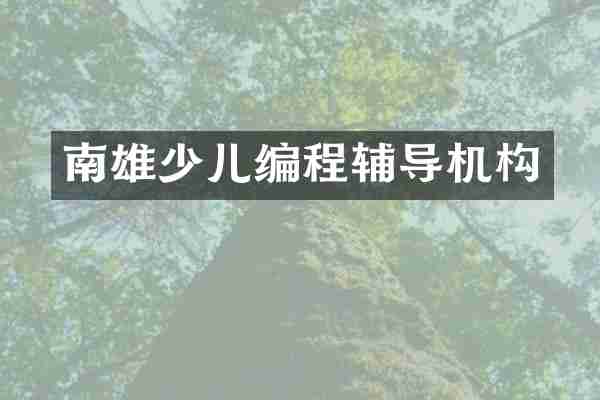 南雄少儿编程辅导机构
