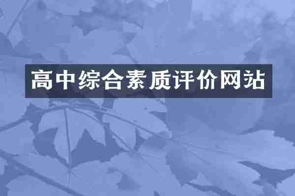 高中综合素质评价网站