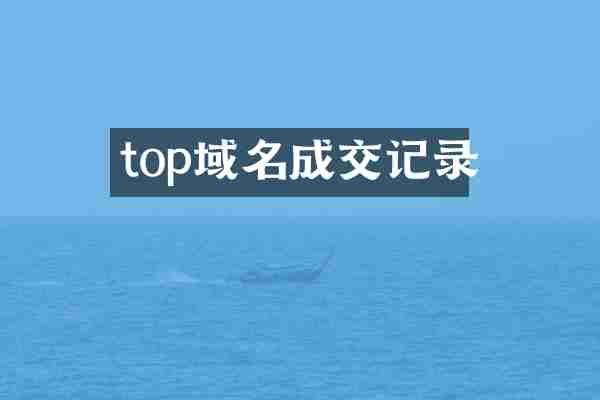 top域名成交记录